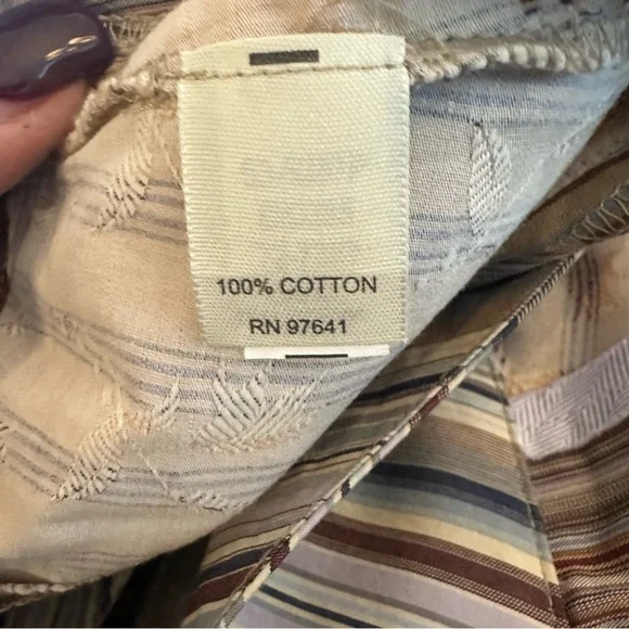 J.Jill striped patchwork A-line skirt Vintage Cottagecore Cabincore Size 12 - Picture 8 of 11